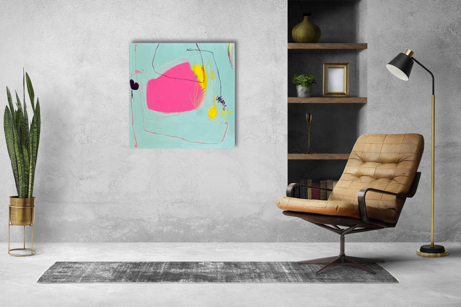 Original Abstraction. Colorful Abstract Art.