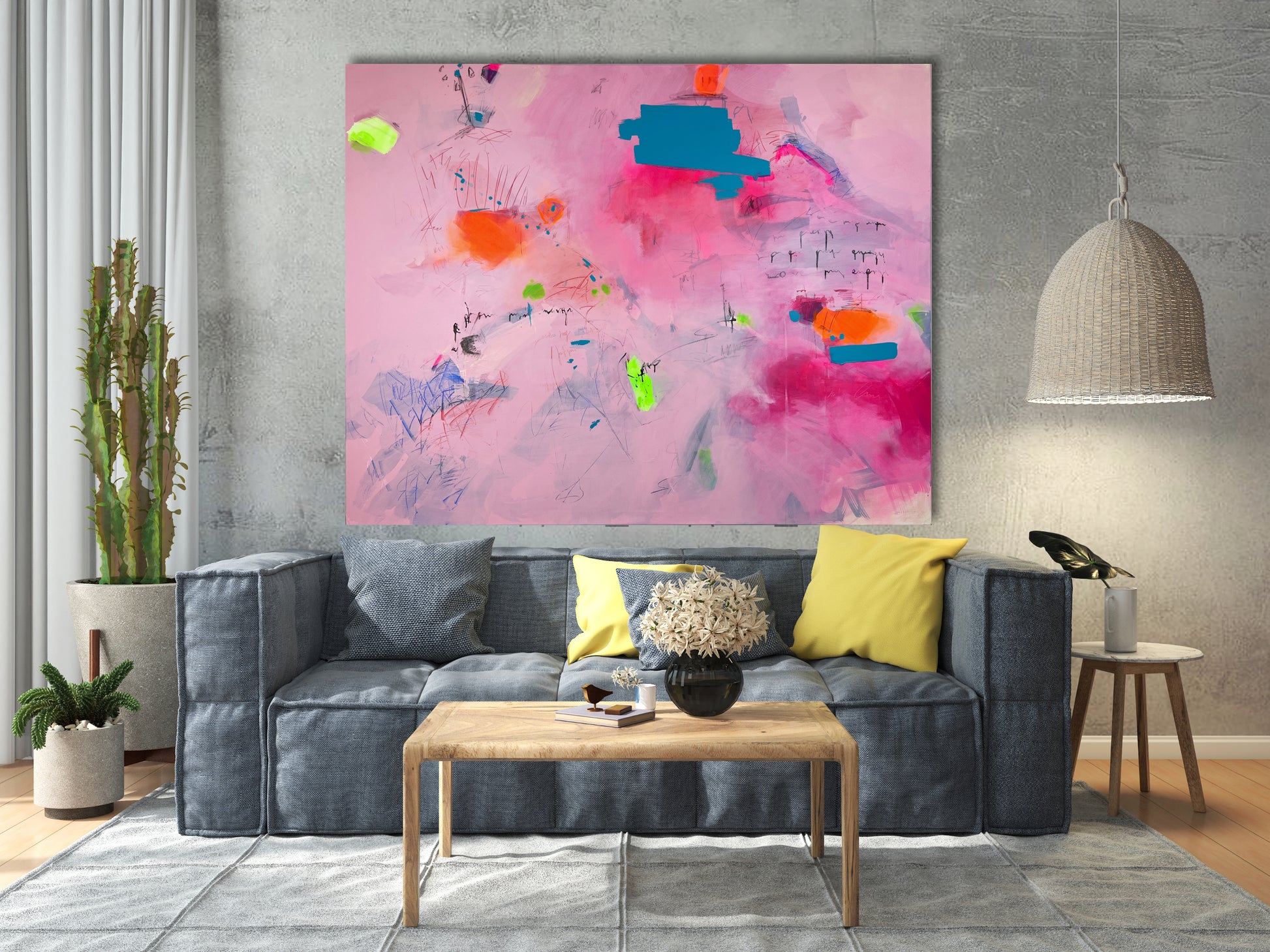 Original Abstraction. Colorful Abstract Art.