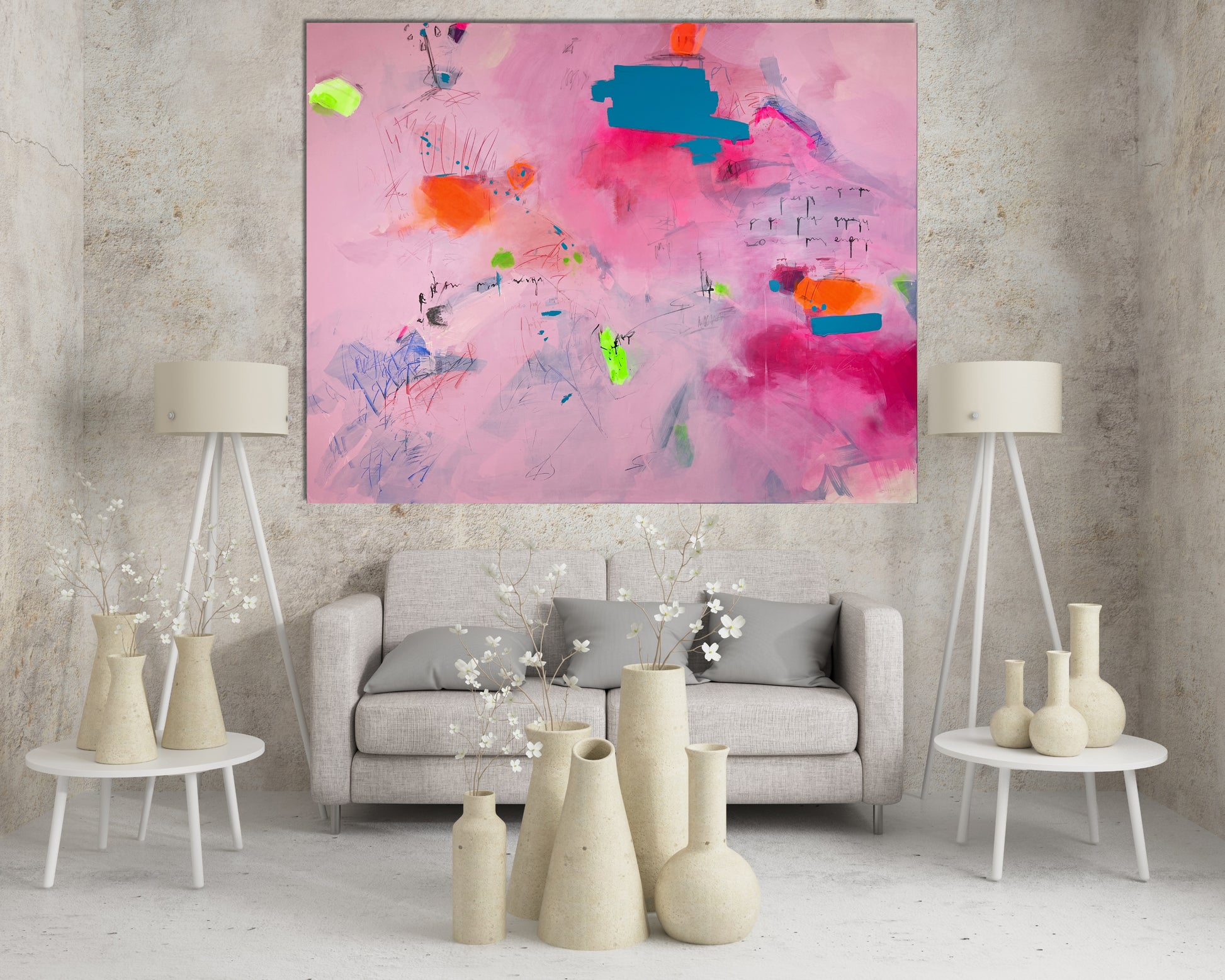 Original Abstraction. Colorful Abstract Art.