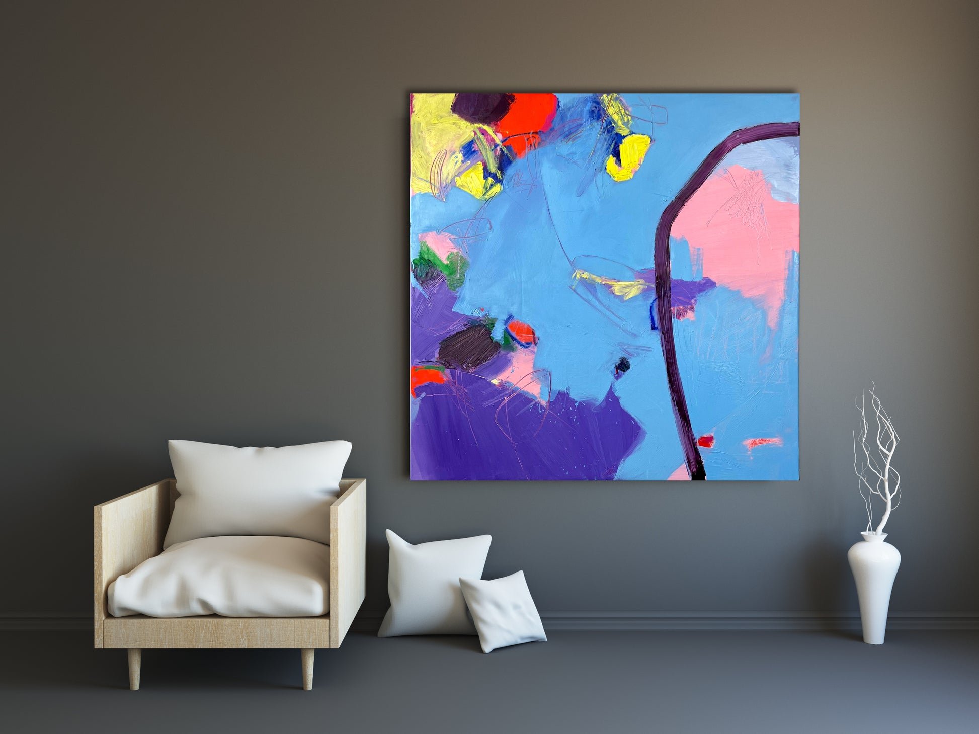 Original Abstraction. Colorful Abstract Art. 