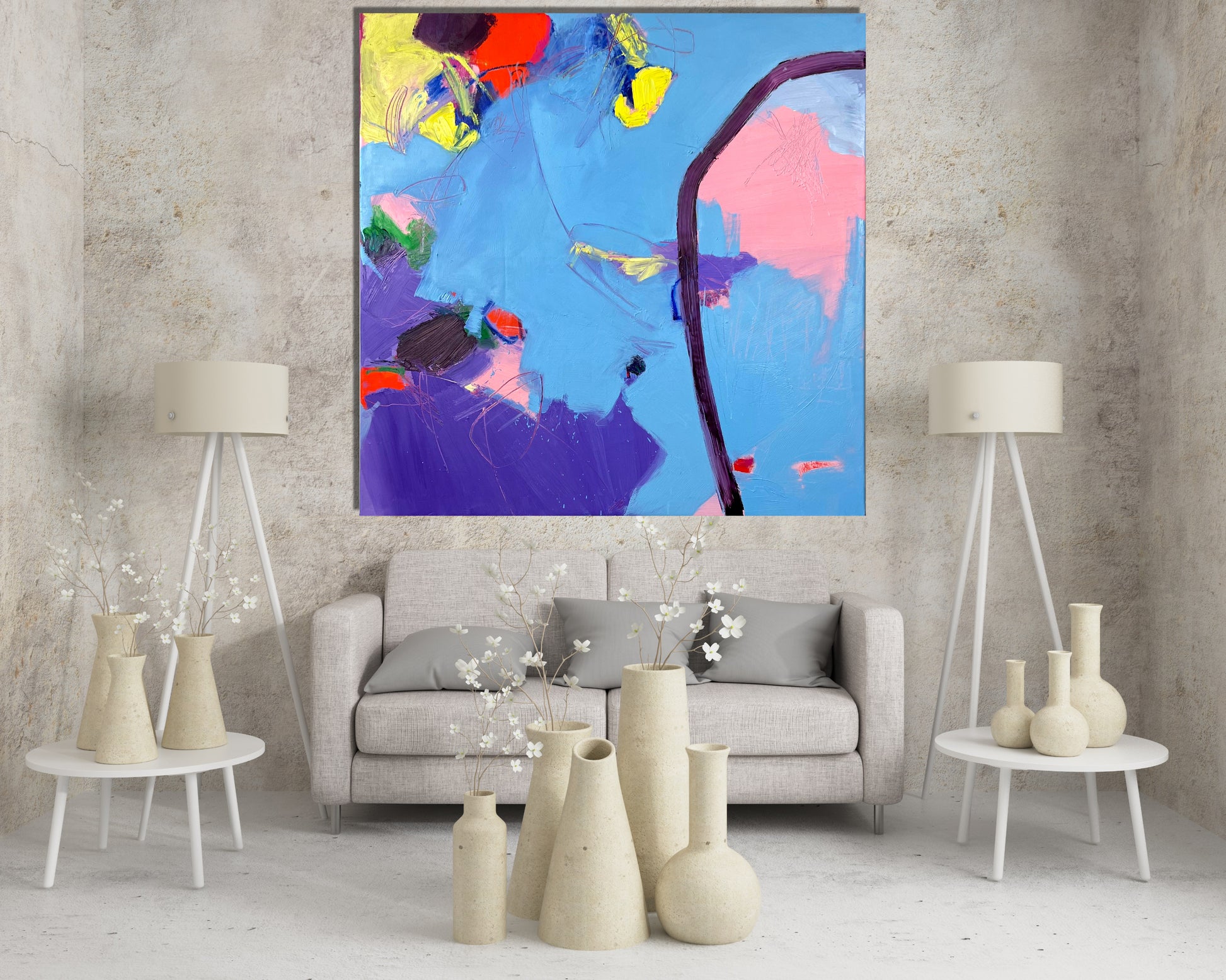 Original Abstraction. Colorful Abstract Art. 