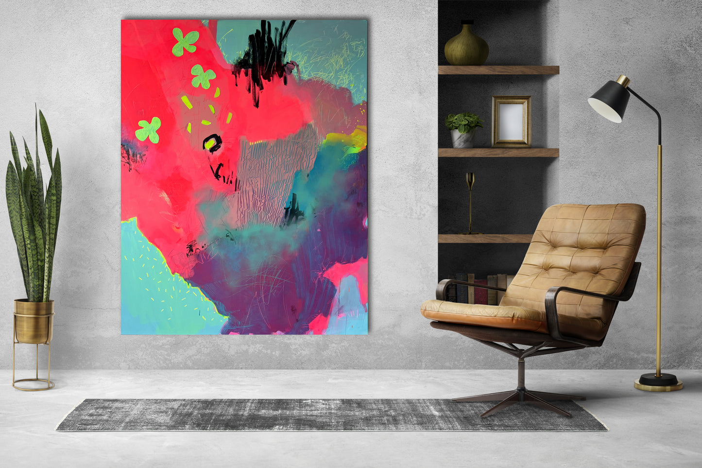 Original Abstraction. Colorful Abstract Art. 